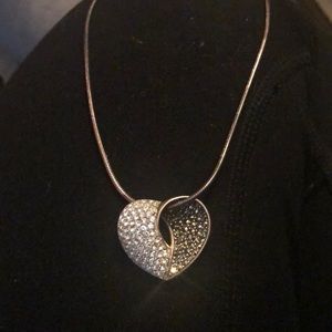 Sterling silver mercasite & crystal necklace